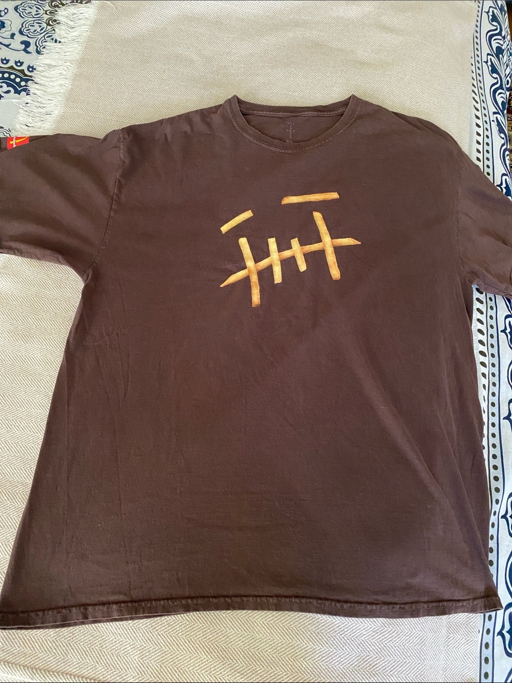 Men's Brown Short Sleeve Graphic Crewneck T-Shirt